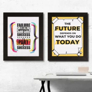 Wall Hanging Motivational Frames-Set of 2
