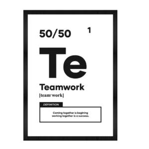 Teamwork Wall Poster Framed