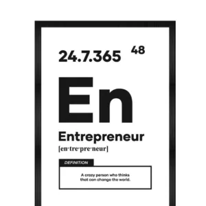 Entrepreneur Wall Poster Framed