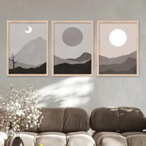 Modern Framed Painting for Wall Decoration-Set of 3